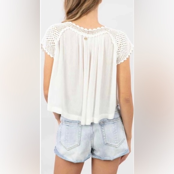 NWOT Rip Curl Alana Crochet Crop - Picture 2 of 4
